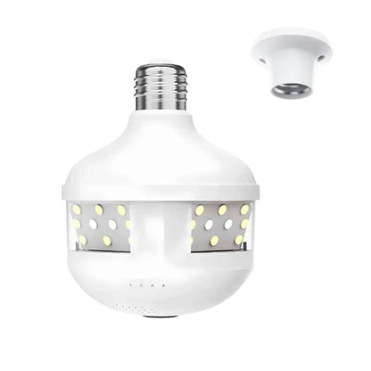 4MP WiFi E27 Security Camera with Full Color Night Vision, Two-Way Audio, Wireless Auto Tracking, and Fisheye Lens