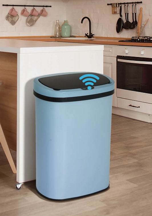 13 Gallon Kitchen Garbage Can Automatic Trash Can 13 Gallon Stainless Steel Trash Can Touch Free Bathroom Trash Can with Lid for Bathroom, Kitchen, Office
