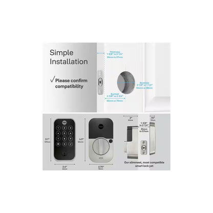 Assure Lock 2 Smart Door Lock with Bluetooth Connectivity and Pushbutton Keypad in Oil Rubbed Bronze Finish