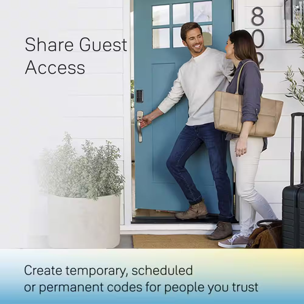 Assure Lock 2 Smart Door Lock with Bluetooth Connectivity and Pushbutton Keypad in Oil Rubbed Bronze Finish