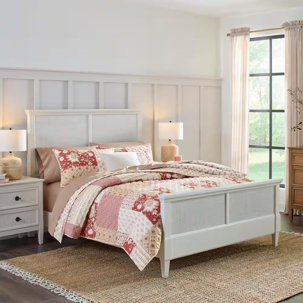 Ansley 3-Piece Paprika Multi Patchwork King Cotton Quilt Set